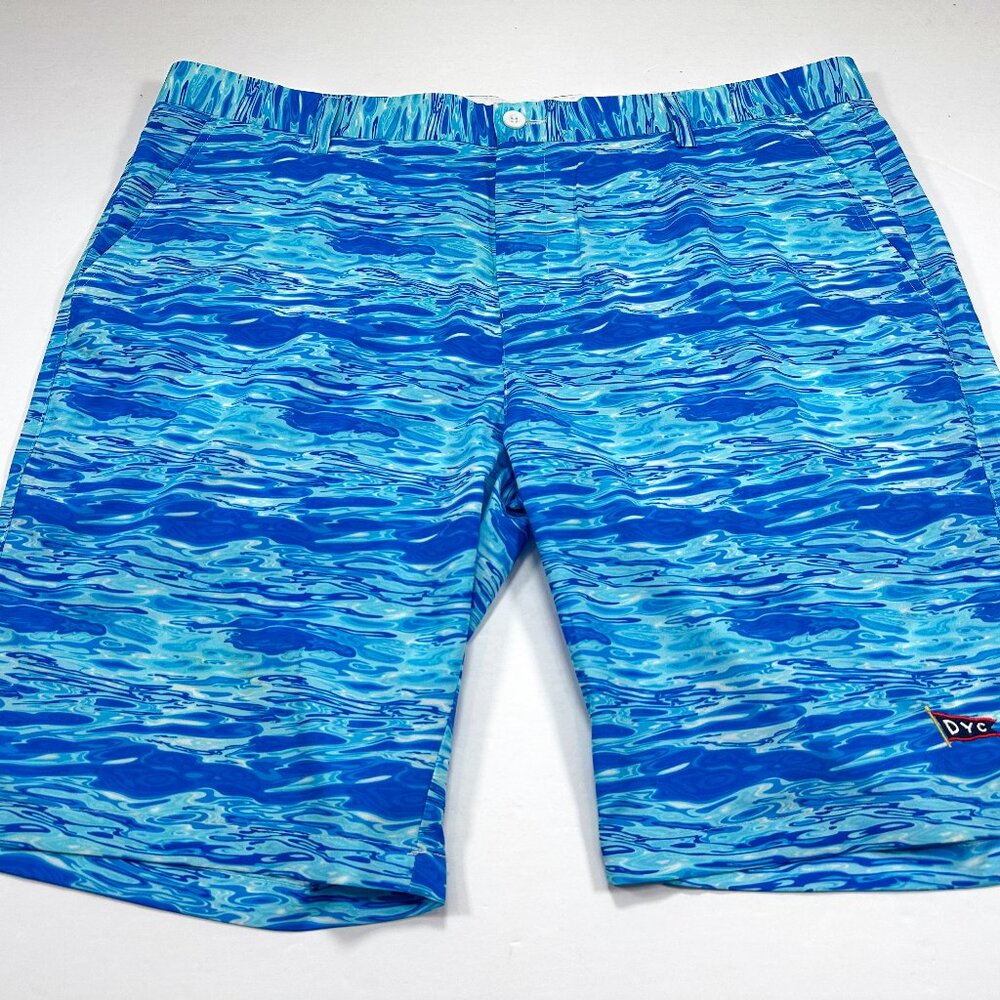 Hreski Golf Shorts Men's Size 40 Stretch Blue Water Detroit Yacht Club